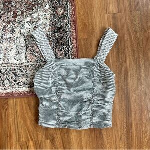 Anthro seersucker corset top